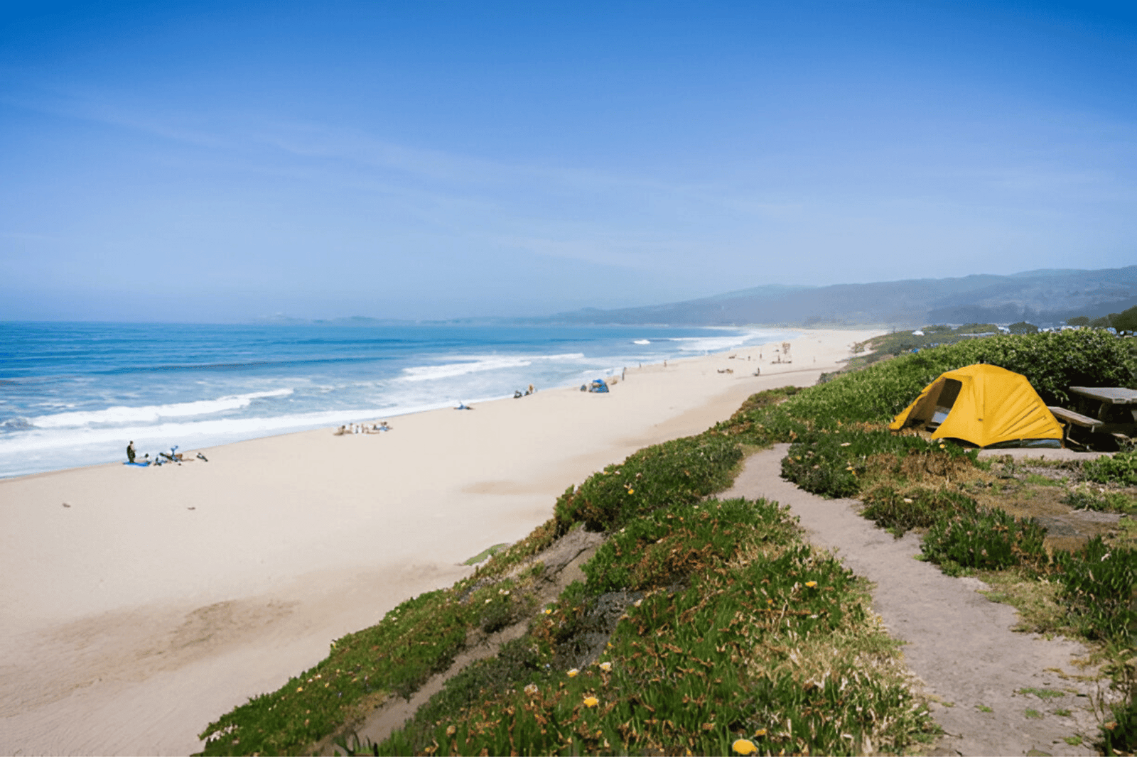 Beach camping northern California