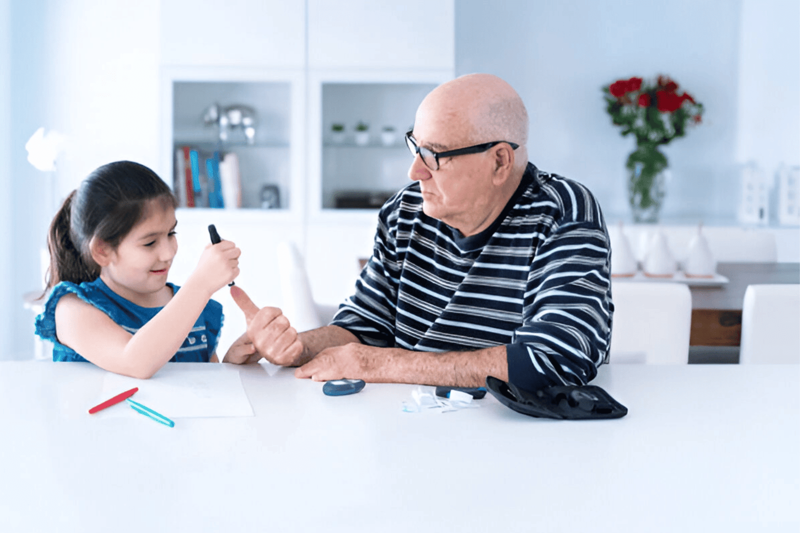 MedCare Home Health Miami -Playing nurse with grandpa