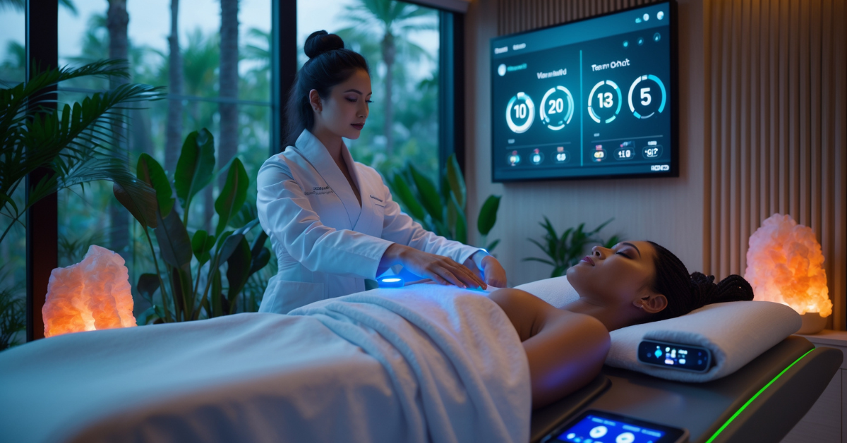 AI-driven wellness programs, biohacking retreats, next-gen health tech